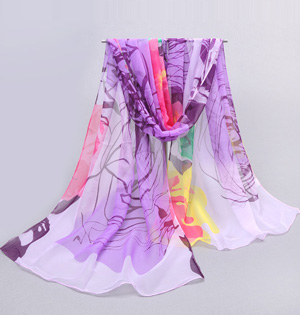 Wholesale silk chiffon scarf shawls