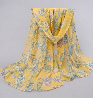 Chiffon printing silk scarf wholesale
