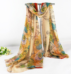 Floral infinity scarf