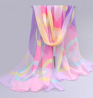 Long summer chiffon scarf wholesale