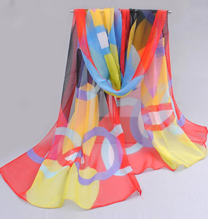Long summer chiffon scarf wholesale