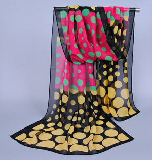 Chiffon polka dot scarf wholesale