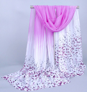 Wholesale leopard chiffon scarf