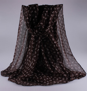 Wholesale women black viscose scarf