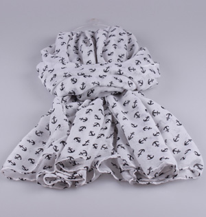 Wholesale women black viscose scarf
