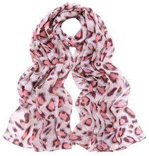 Chiffon leopard scarf wholesale