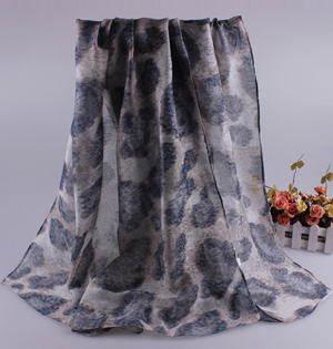 Wholesale voile leopard scarf