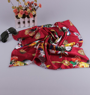Women silk square scarf