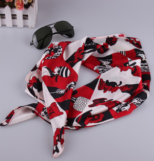 Square silk scarves for women