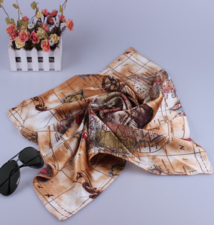 Wholesale silk satin square scarf