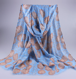 Silk viscose voile scarves wholesale