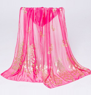 Jacquard female silk scarf