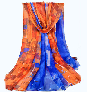 Wholesale silk print scarf