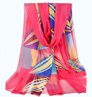 Wholesale women red silk scarves
