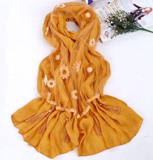 Wholesale fringe cotton scarf