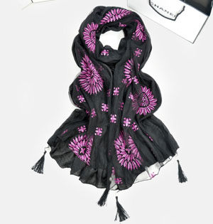 Wholesale fringed infinity scarf