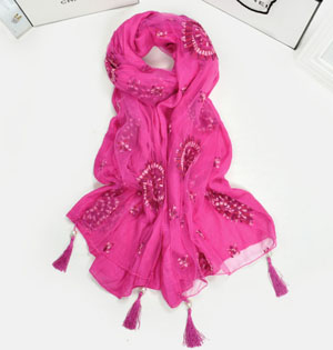 Wholesale fringed infinity scarf