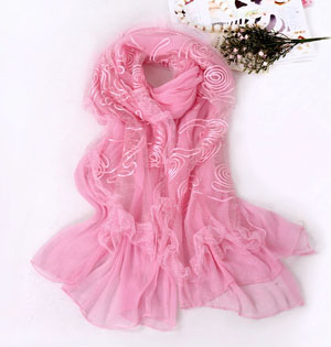 Wholesale chiffon lace scarf