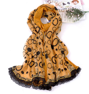 Wholesale knitted lace scarf