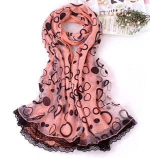 Wholesale knitted lace scarf