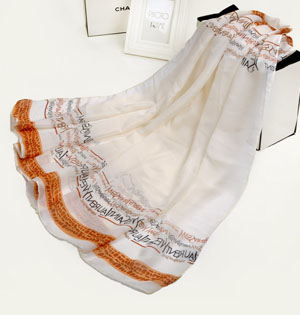Wholesale white chiffon scarf