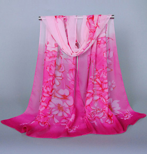 Wholesale floral chiffon scarf
