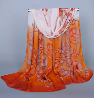 Wholesale floral chiffon scarf