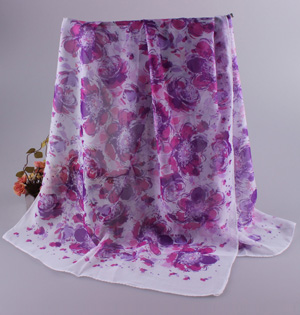 Chiffon printed scarf for women