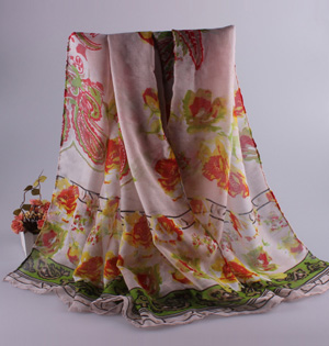 Wholesale floral viscose scarf