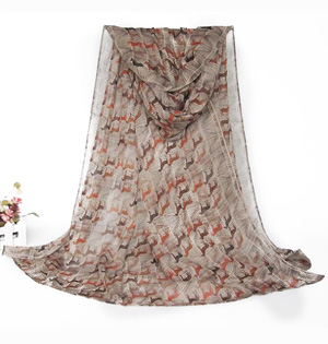 Wholesale silk patterned scarf