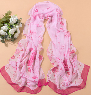 Chiffon print long scarf wholesale