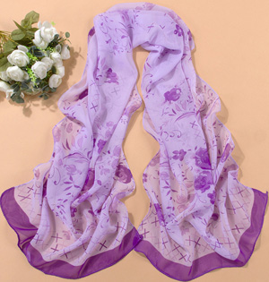 Chiffon print long scarf wholesale