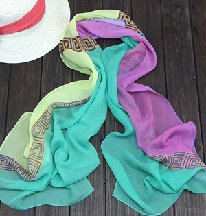 Bright colored chiffon scarf wholesale