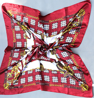Wholesale plaid silk scarf