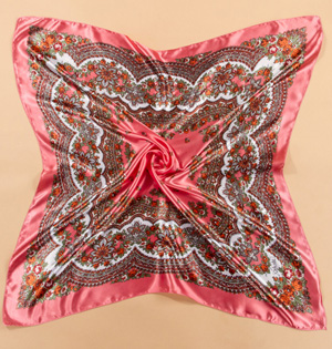 Printed square silk scarf wholesale