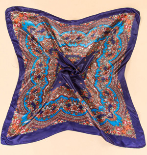Printed square silk scarf wholesale