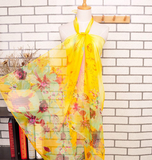 Printed chiffon beach scarves wholesale