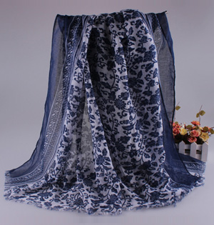 Satin cotton fabric scarf wholesale