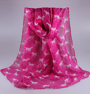 Custom printed viscose shawl
