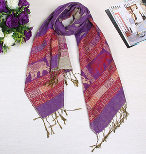 Wholesale jacquard tassel scarf
