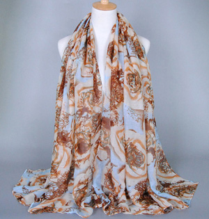 Wholesale flower viscose scarf