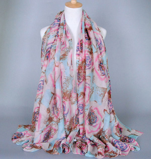 Wholesale flower viscose scarf