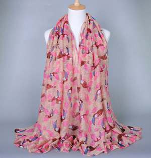 Animal print viscose scarf wholesale