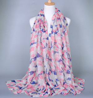 Animal print viscose scarf wholesale