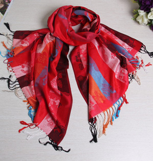 Wholesale cotton tassel scarf