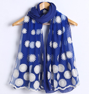 Embroidery cotton shawl scarf wholesale