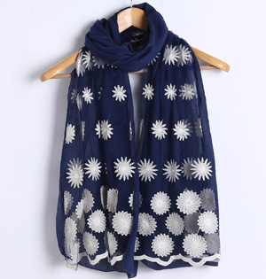 Embroidery cotton shawl scarf wholesale