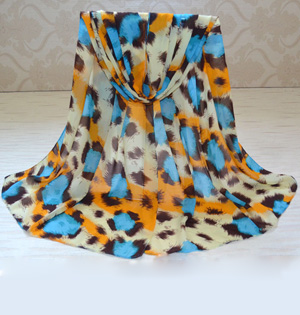 Leopard print chiffon scarves wholesale