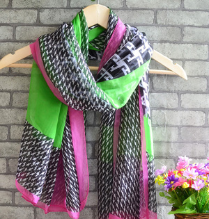 Plain pure silk satin scarf