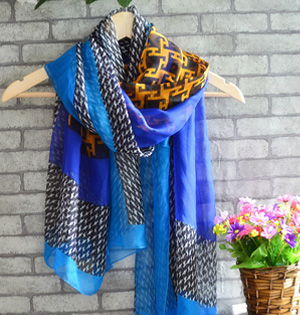Plain pure silk satin scarf